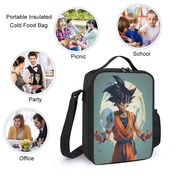 Dragon Ball Goku Print Backpack Large Capacity Anime School Bag for Kids