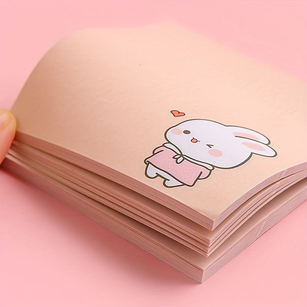 5 Pcs Portable Cartoon Sticky Notes Solid Color Tearable Note Paper for Students