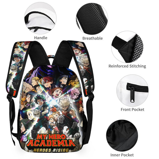 My Hero Academia Backpack Anime Themed School Bag for Kids Ideal for Elementary and Middle School