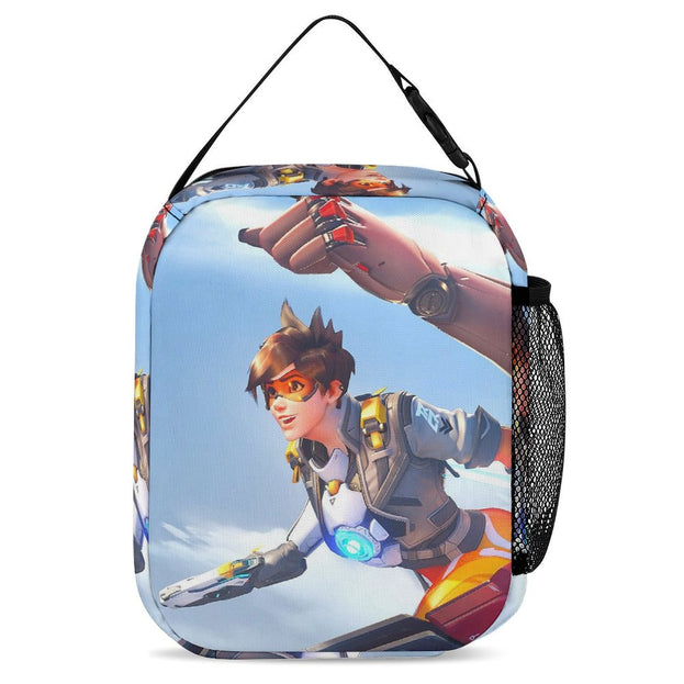 16 Inch Overwatch Print Backpack Stylish and Sturdy Anime School Bag for Kids