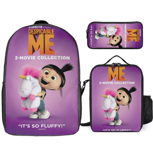 17 Inch Despicable Me 4 Backpack Sturdy School Bag for Teen Boys and Girls