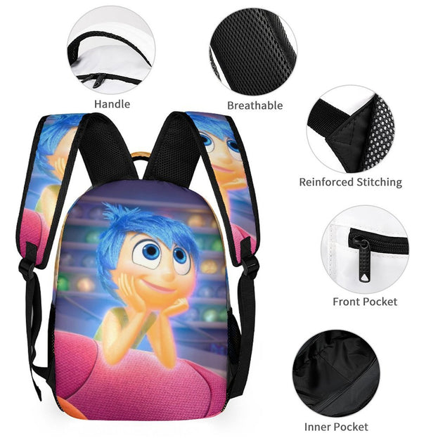 Inside Out Student Bag - Stylish and Durable Unisex School Backpack with Double Shoulder Straps