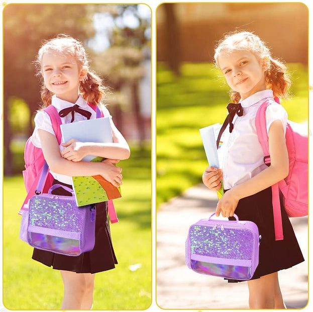 Insulated Kids Lunch Box for School Durable with Adjustable Shoulder Strap Keeps Food Warm Ideal for Travel