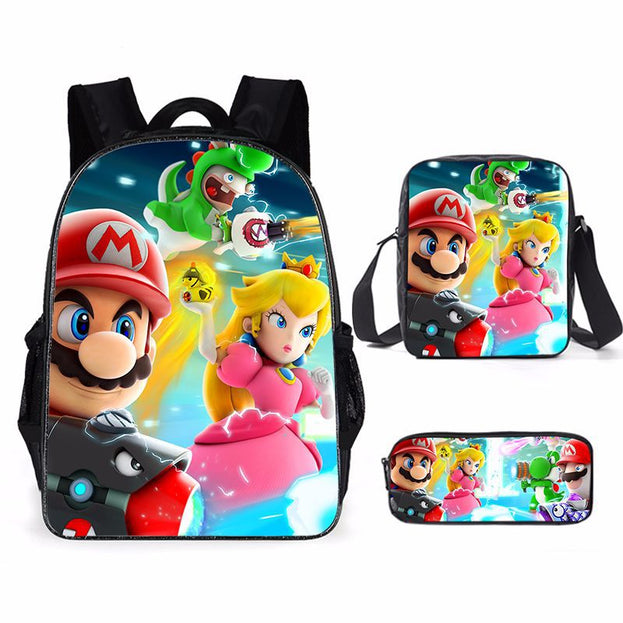 Super Cute 3D Backpack Set Lightweight 3 Piece School Bag for Girls Boys and Teens