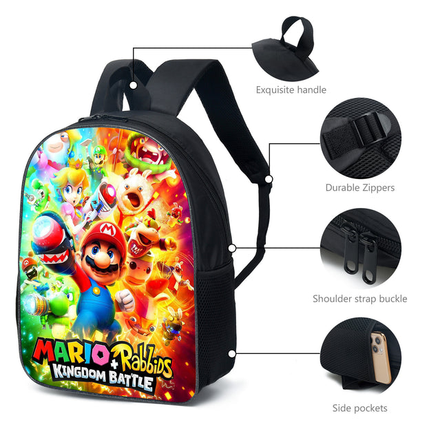 Super Cute 3D Backpack Set Lightweight 3 Piece School Bag for Girls Boys and Teens