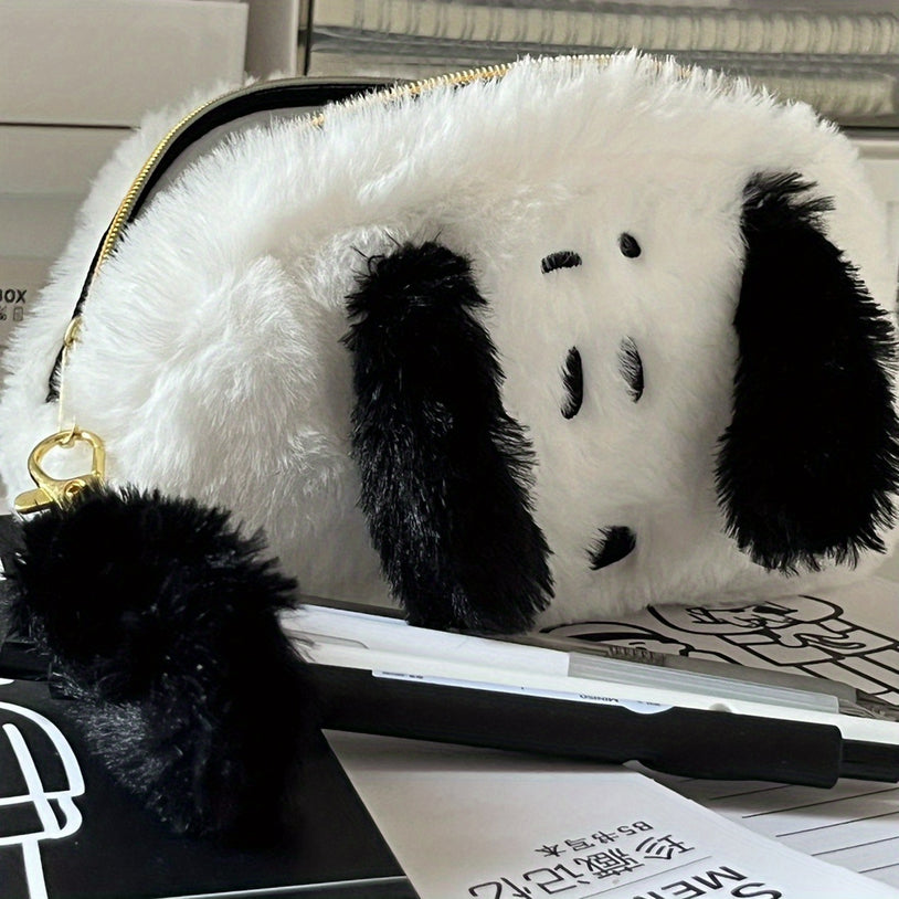 Cute Portable Plush Pencil Case Multifunctional Stationery Bag and Student Coin Purse