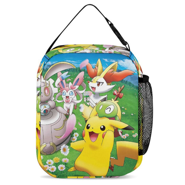 Pokemon Pikachu Print Backpack Large Capacity Anime School Bag for Kids Durable and Stylish Double Shoulder Bag