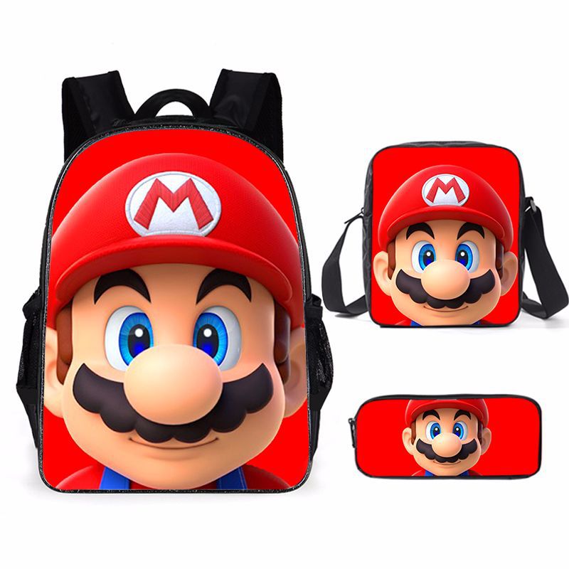 Super Cute 3D Backpack Set Lightweight 3 Piece School Bag for Girls Boys and Teens