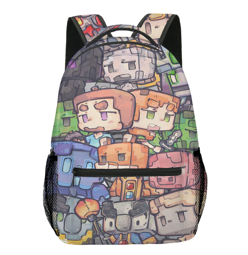 Minecraft School Backpack for Kids Durable and Stylish Double Shoulder Bag for Elementary and Middle School Students