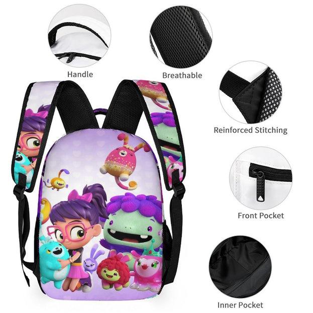 Abby Hatcher Kids Backpack Adjustable Straps & Padded Back, Lightweight Travel Bag for Kindergarten and Elementary School Boys and Girls