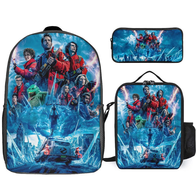 17 Inch Ghostbusters Frozen Empire Backpack Durable School Bag for Teens and Pre Teens