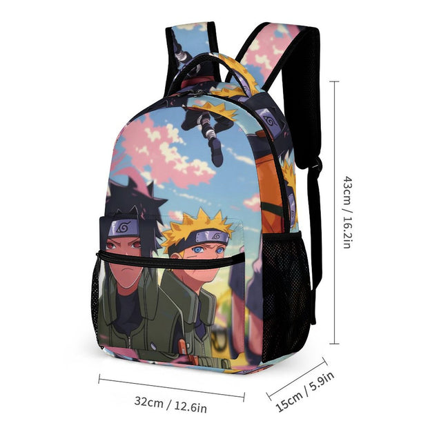 Naruto Sasuke Naruto Print Backpack Durable Anime School Bag for Kids Ideal for Elementary and Middle School Students