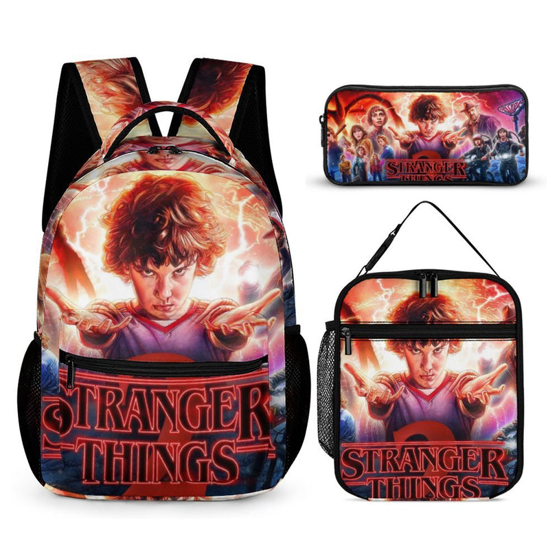 Stranger Things School Bag Durable Unisex Backpack for Students Trendy Casual Double Shoulder Bag