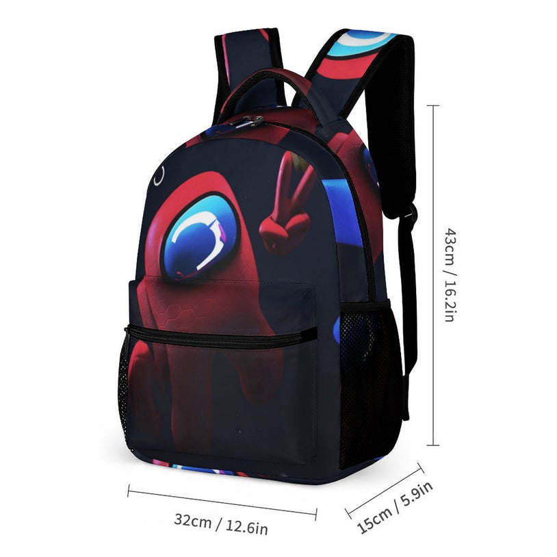 Trendy 3D Red Boys' School Backpack High-Quality and Durable Book Bag for Kids