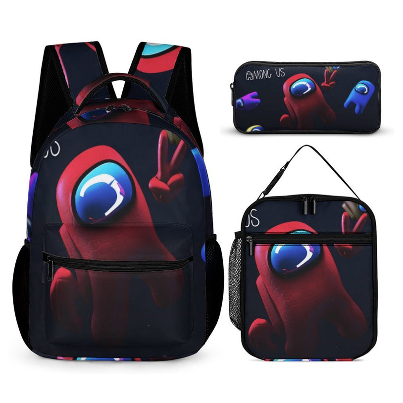 Trendy 3D Red Boys' School Backpack High-Quality and Durable Book Bag for Kids