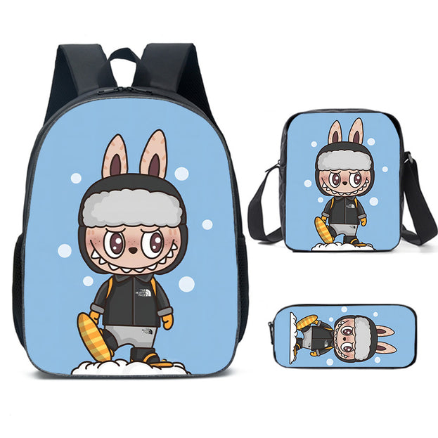 Cute Cartoon 15.3 Inch Lightweight Backpack for Kids Large Capacity School Bag for Boys Girls Casual Travel Laptop Bag