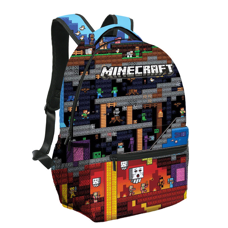 Minecraft School Backpack for Kids Durable and Stylish Double Shoulder Bag for Elementary and Middle School Students