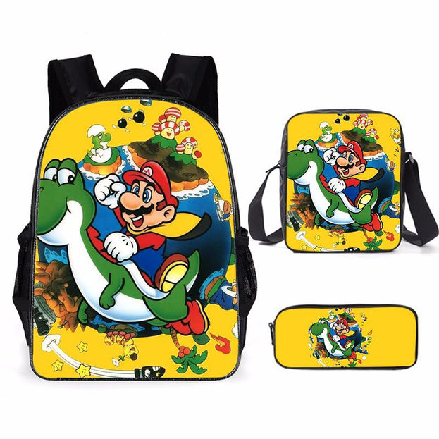 Super Cute 3D Backpack Set Lightweight 3 Piece School Bag for Girls Boys and Teens