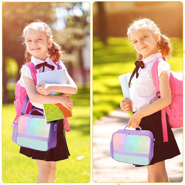 Insulated Kids Lunch Box for School Durable with Adjustable Shoulder Strap Keeps Food Warm Ideal for Travel