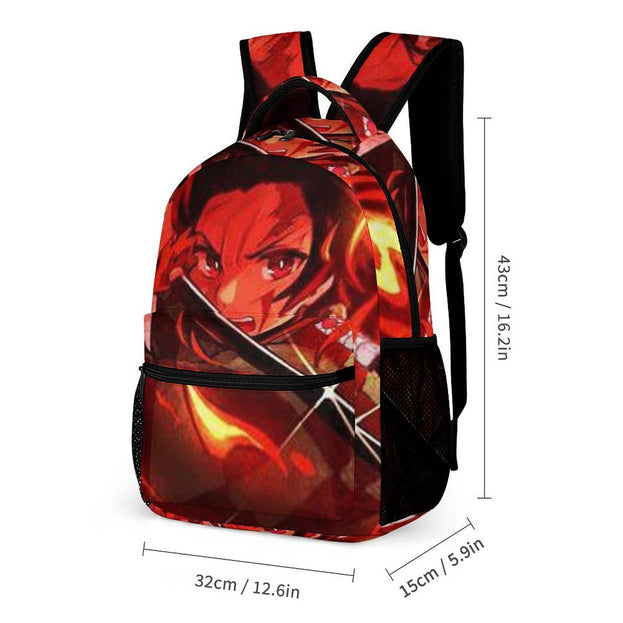 Demon Slayer Backpack 16-Inch Durable School Bag for Teens Boys Girls