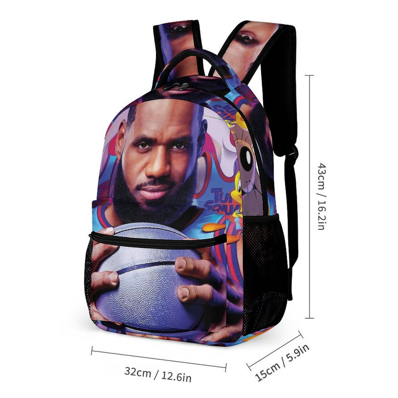 Space Jam Graphic Backpack Eye Catching School Bag for Elementary and Middle School Kids