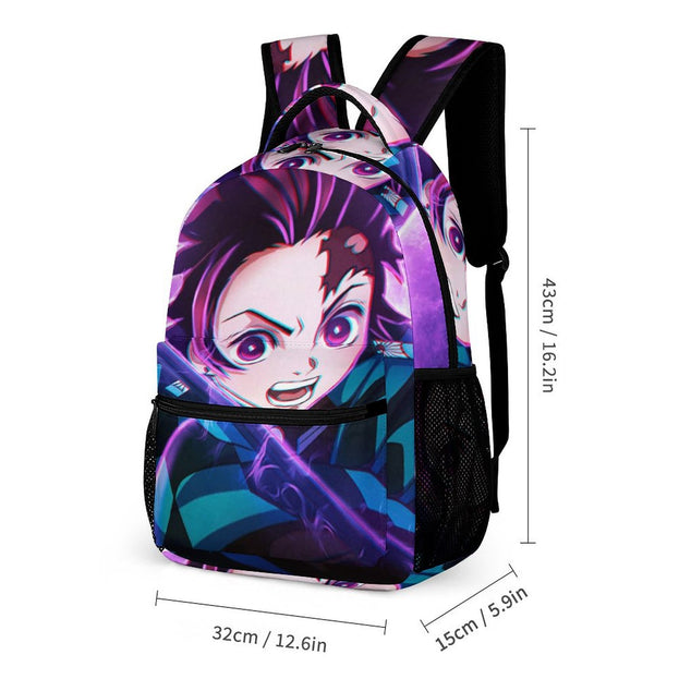 Demon Slayer 16 Inch Backpack Set Perfect for Teen Boys and Girls School Ready