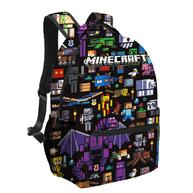 Minecraft School Backpack for Kids Durable and Stylish Double Shoulder Bag for Elementary and Middle School Students