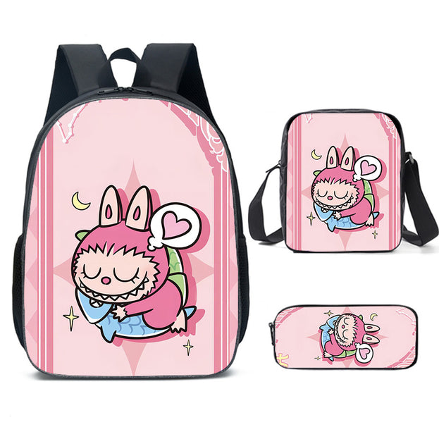 Cute Cartoon 15.3 Inch Lightweight Backpack for Kids Large Capacity School Bag for Boys Girls Casual Travel Laptop Bag