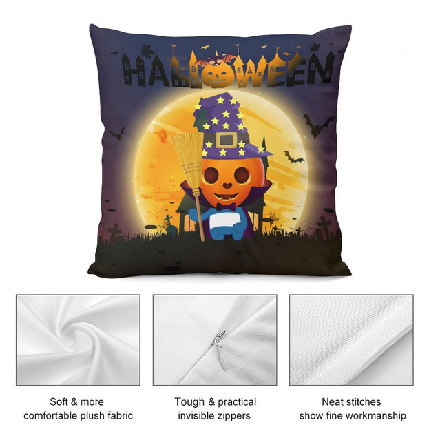 Charming Halloween Plush Pillowcase – Cozy Comfort for Your Spooky Celebrations