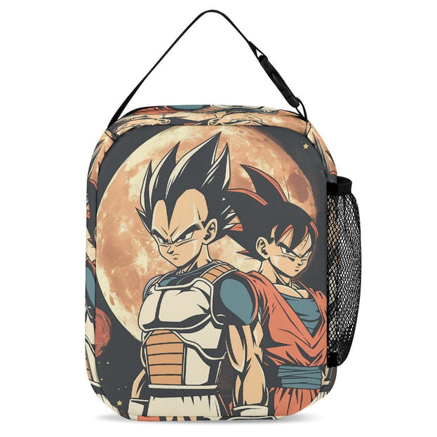 Dragon Ball Goku and Vegeta Anime Backpack Large Capacity Double Shoulder Bag for Middle School Students