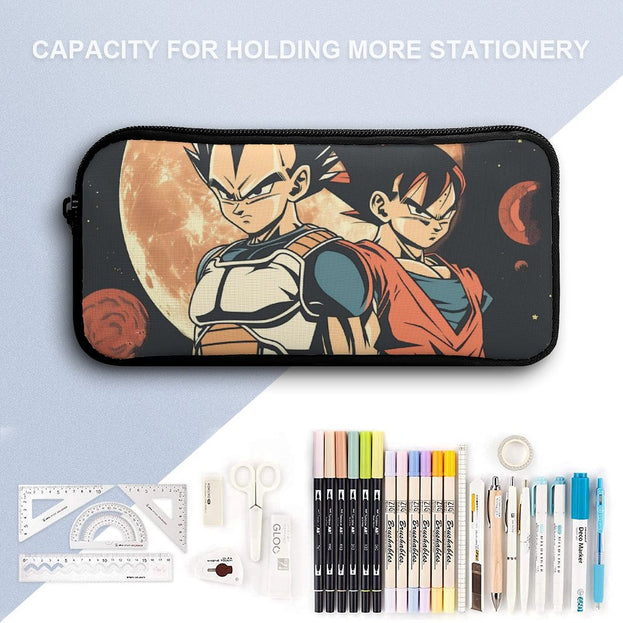 Dragon Ball Goku and Vegeta Anime Backpack Large Capacity Double Shoulder Bag for Middle School Students