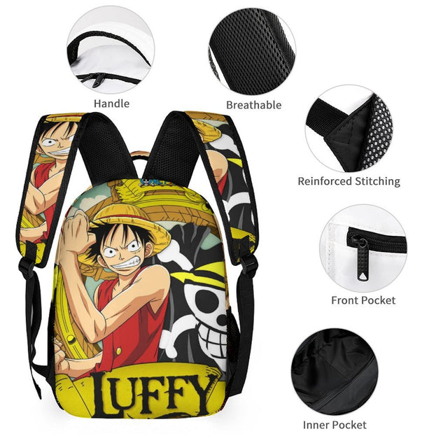 One Piece Luffy Backpack Unisex Casual Double Shoulder Bag for Students Durable and Long Lasting School Backpack for Kids and Teens