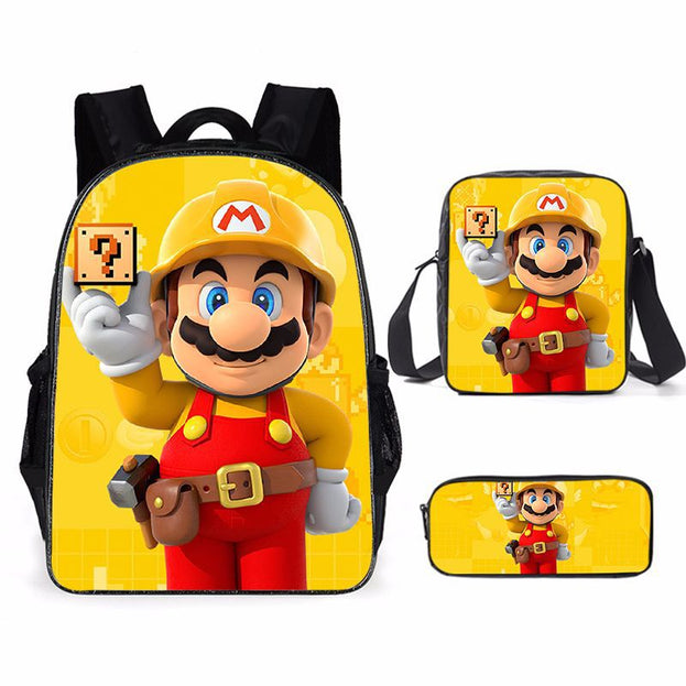 Super Cute 3D Backpack Set Lightweight 3 Piece School Bag for Girls Boys and Teens