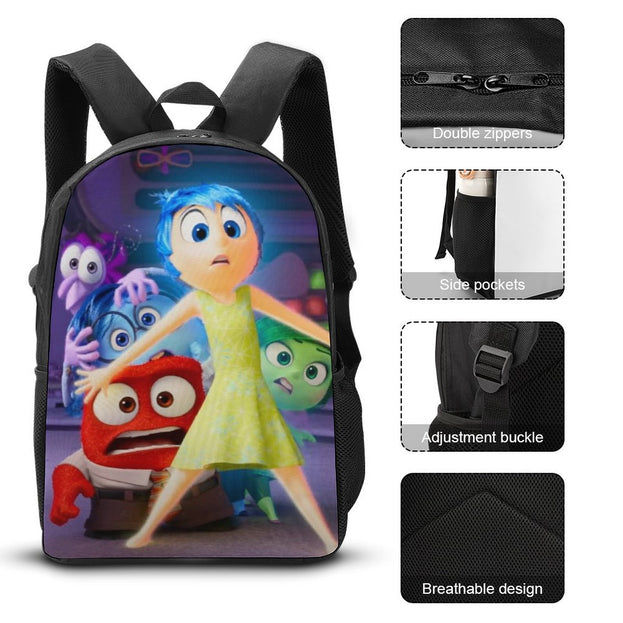 17 Inch Inside Out 2 Backpack Durable School Bag for Teen Boys and Girls