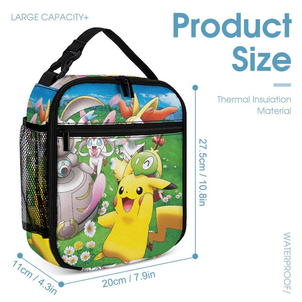 Pokemon Pikachu Print Backpack Large Capacity Anime School Bag for Kids Durable and Stylish Double Shoulder Bag