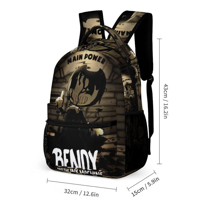 Bendy and the Ink Machine Backpack Trendy Unisex School Bag for Students Casual Double Shoulder Backpack