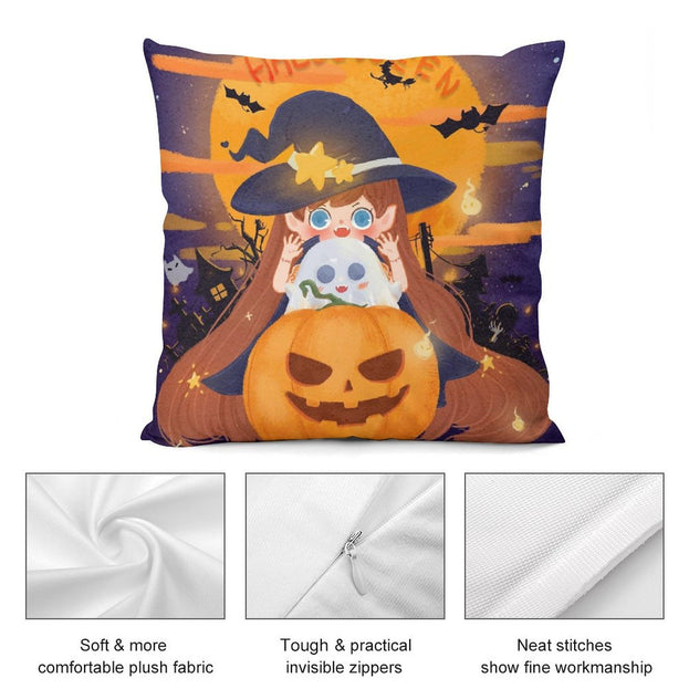 Deluxe Halloween Plush Pillowcase – Luxuriously Soft for the Halloween Spirit