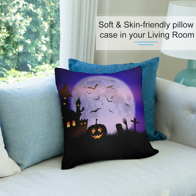 Halloween Plush Pillowcase Soft and Cozy for Spooky Sleep