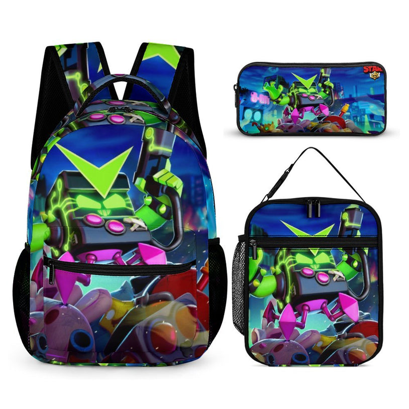 16 Inch Brawl Stars Anime School Backpack Fashionable and Sturdy Bag for Kids and Teens