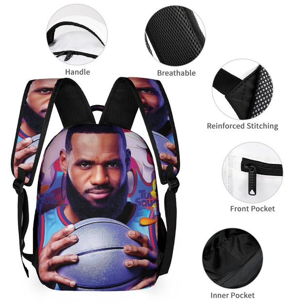 Space Jam Graphic Backpack Eye Catching School Bag for Elementary and Middle School Kids