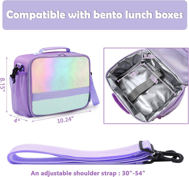 Insulated Kids Lunch Box for School Durable with Adjustable Shoulder Strap Keeps Food Warm Ideal for Travel