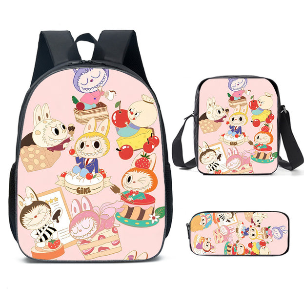 Cute Cartoon 15.3 Inch Lightweight Backpack for Kids Large Capacity School Bag for Boys Girls Casual Travel Laptop Bag