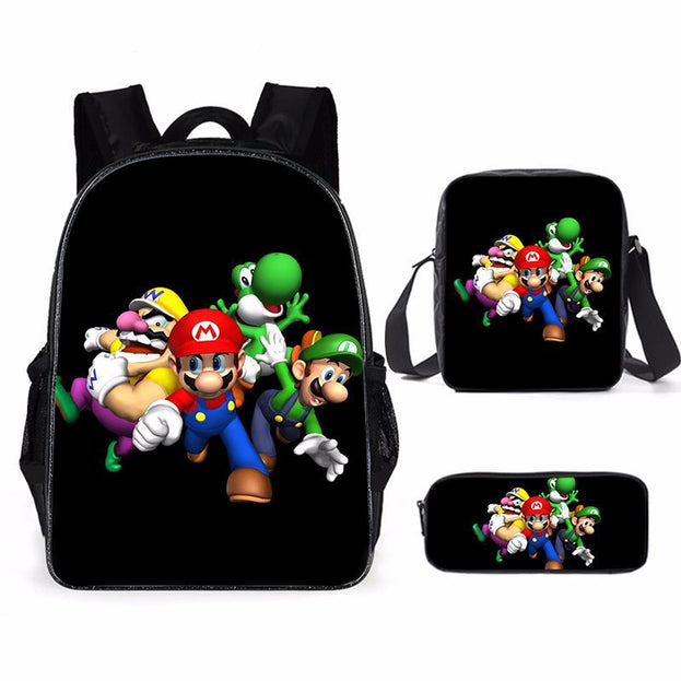 Super Cute 3D Backpack Set Lightweight 3 Piece School Bag for Girls Boys and Teens