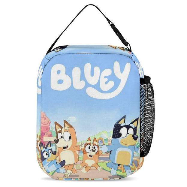 Bluey Themed Double Shoulder Backpack Fun Anime School Bag for Kids