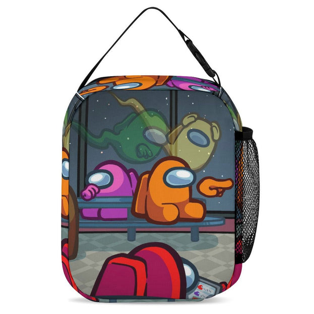 New Among Us Cartoon School Backpack Includes Lunch Box and Pencil Case Ideal for Elementary and Middle School Students