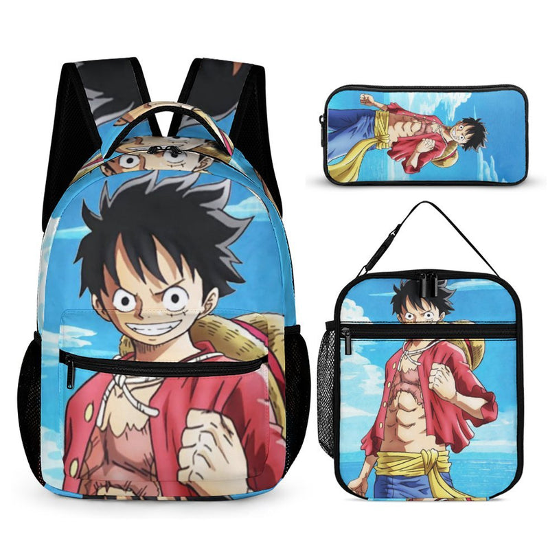 One Piece Luffy School Bag High Quality Unisex Backpack for Casual Use and Everyday School Needs