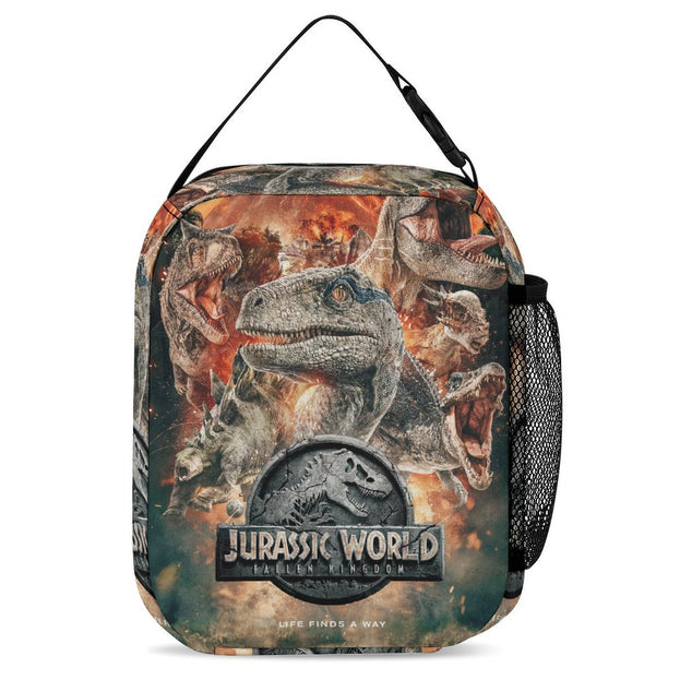 Jurassic World Double Shoulder Backpack Anime School Backpack for Elementary and Middle School