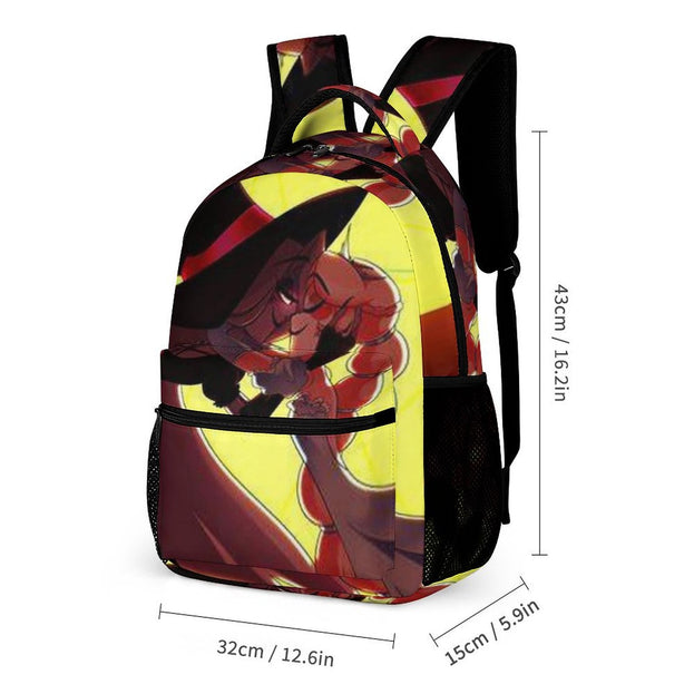 Hazbin Hotel Themed Backpack Waterproof School Bag and Lunchbox Set Creative and Trendy Children's Gift