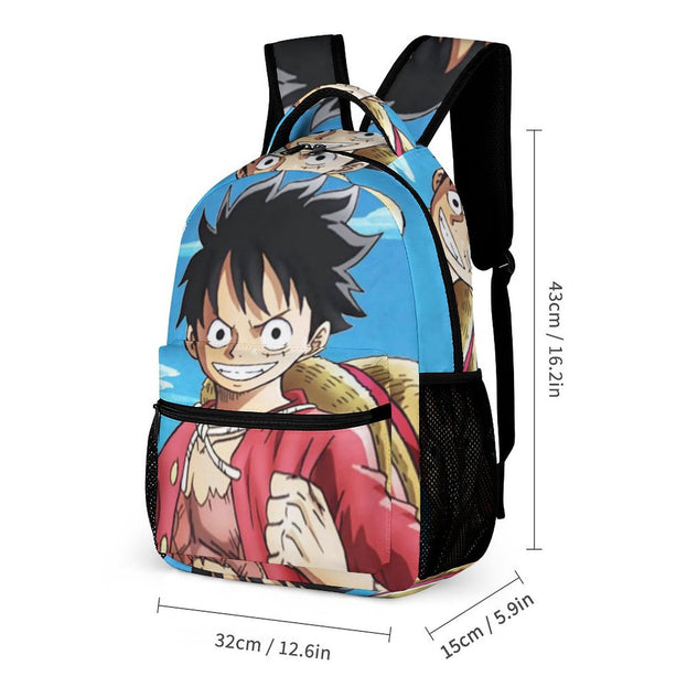 One Piece Luffy School Bag High Quality Unisex Backpack for Casual Use and Everyday School Needs