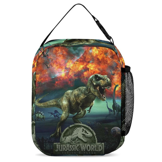 Jurassic World Print Backpack Anime School Bag for Elementary and Middle School Students